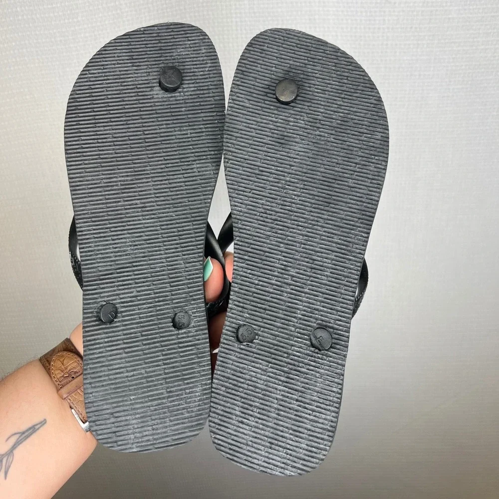 Havaianas Star Wars Darth Vader Flip Flops Mens 9/10 Yellow Black Sandals Brazil